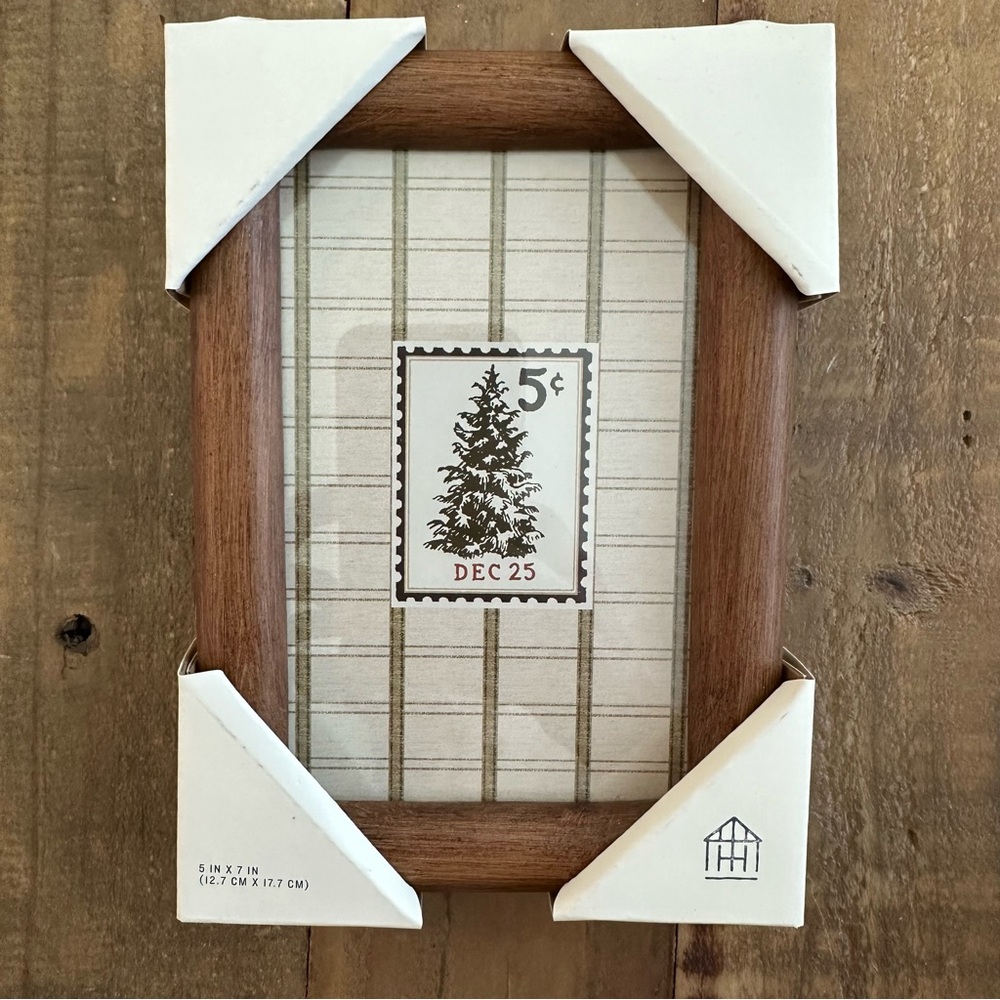 ⭐️Hearth & Hand Magnolia 5x7 Christmas Tree Stamp Framed Wall Art
